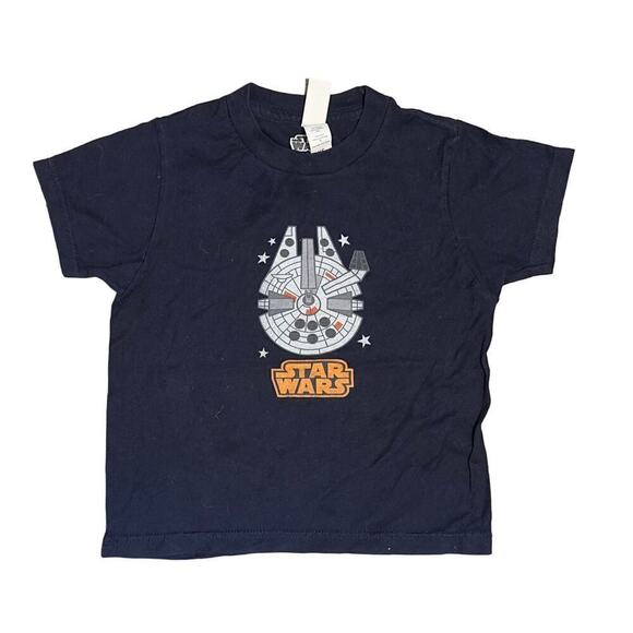 Boy's Star Wars Millennium Falcon Cartoon T-Shirt - Size XS - Picture 1 of 4